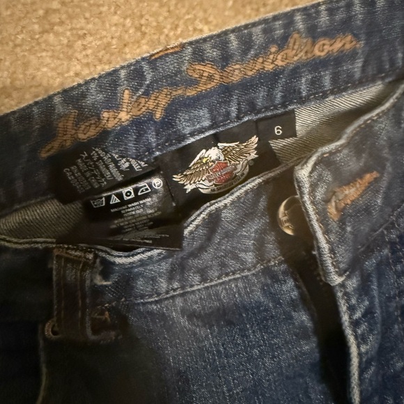 Harley Davidson Size 6 Blue Women's Jeans - Picture 2 of 3